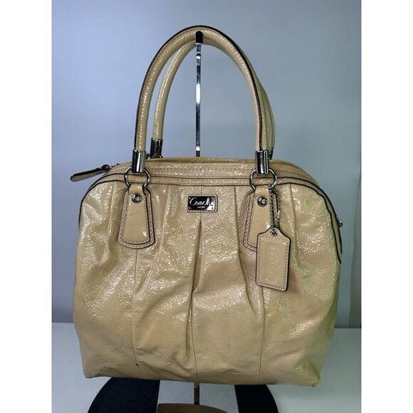 Coach Kristin Yellow Patent Leather Satchel Shoulder Bag 16016 - Picture 5 of 12